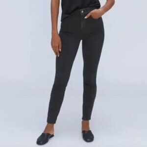 NWT Everlane The Way High Skinny Jean Womens 24 Ankle Ash Black